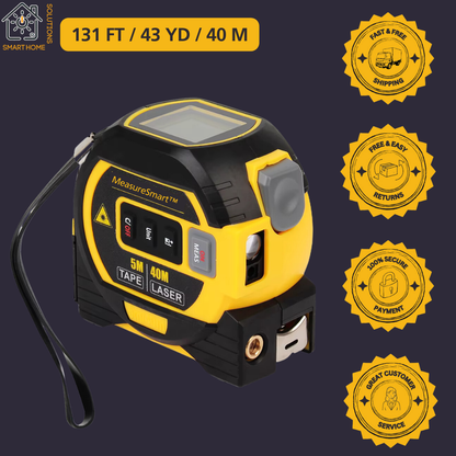 3-in-1 MeasureSmart™ Laser Tape Measure Rangefinder