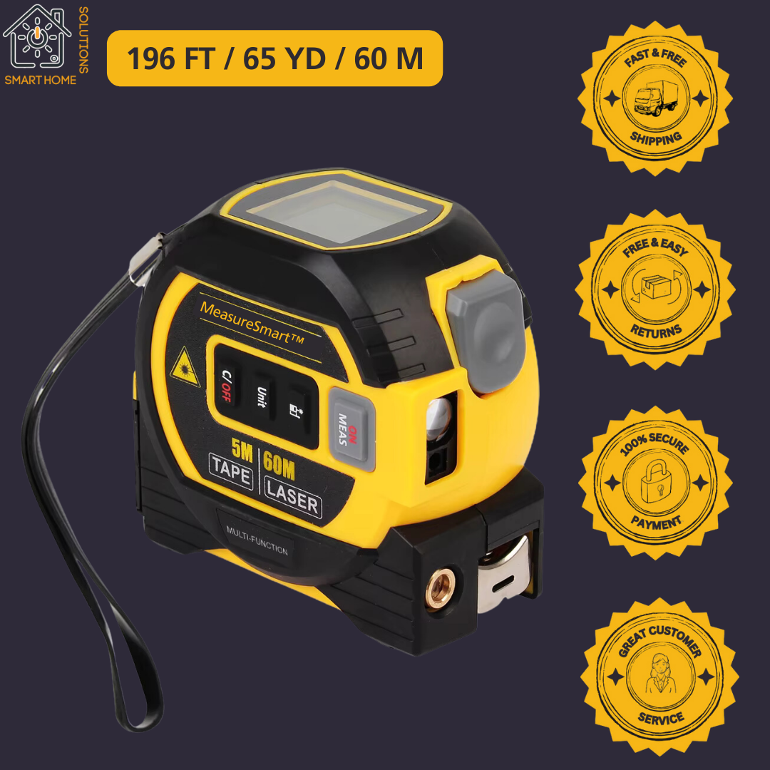 3-in-1 MeasureSmart™ Laser Tape Measure Rangefinder