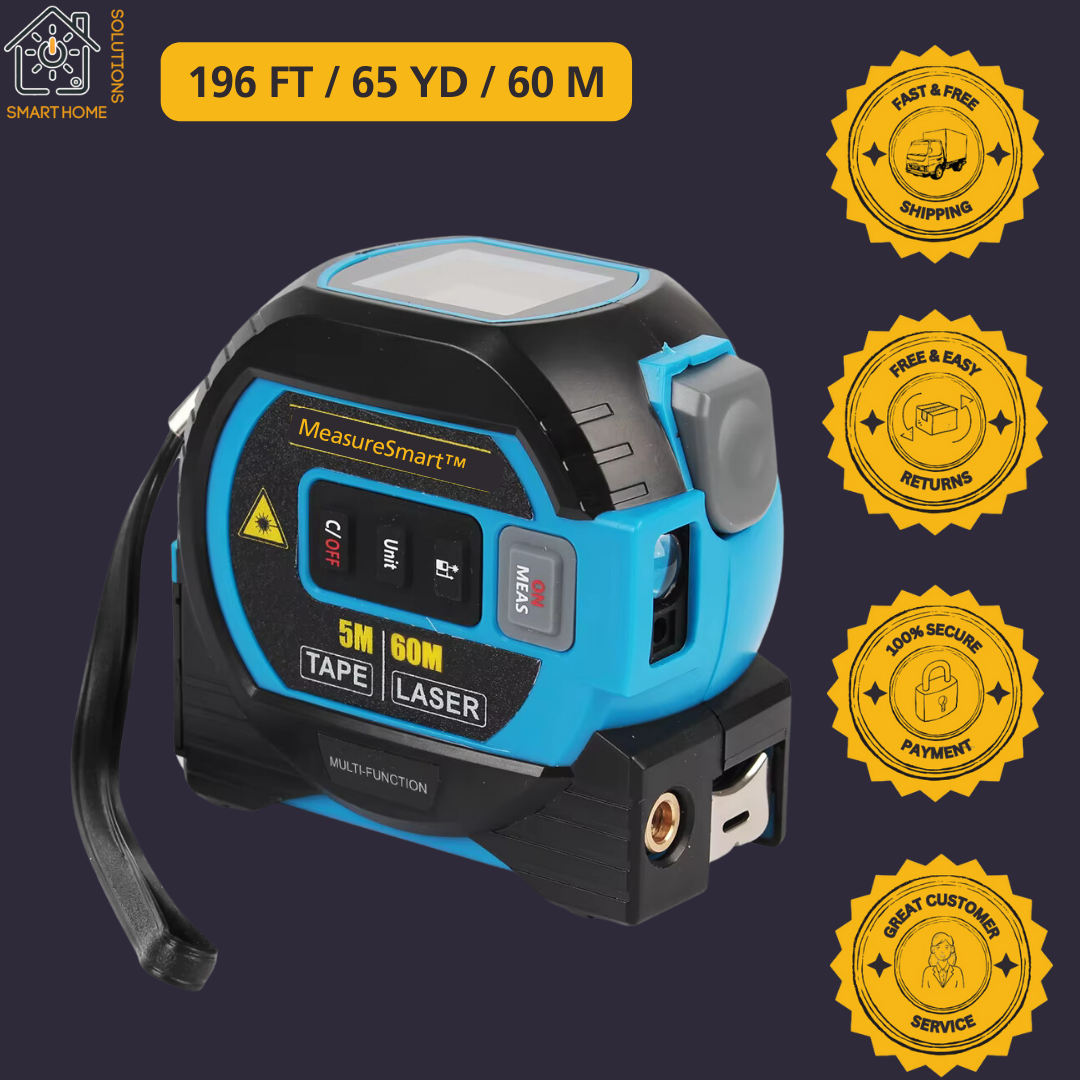 3-in-1 MeasureSmart™ Laser Tape Measure Rangefinder