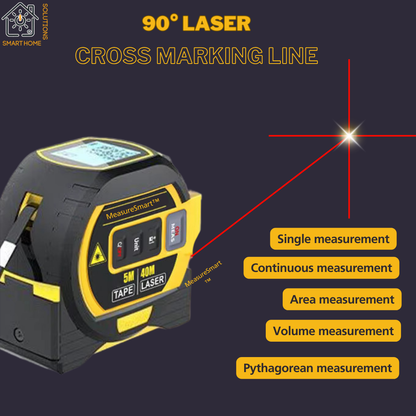 3-in-1 MeasureSmart™ Laser Tape Measure Rangefinder